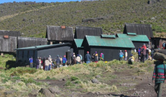2341289 - the homboro hut during the climb of the kilimanjaro